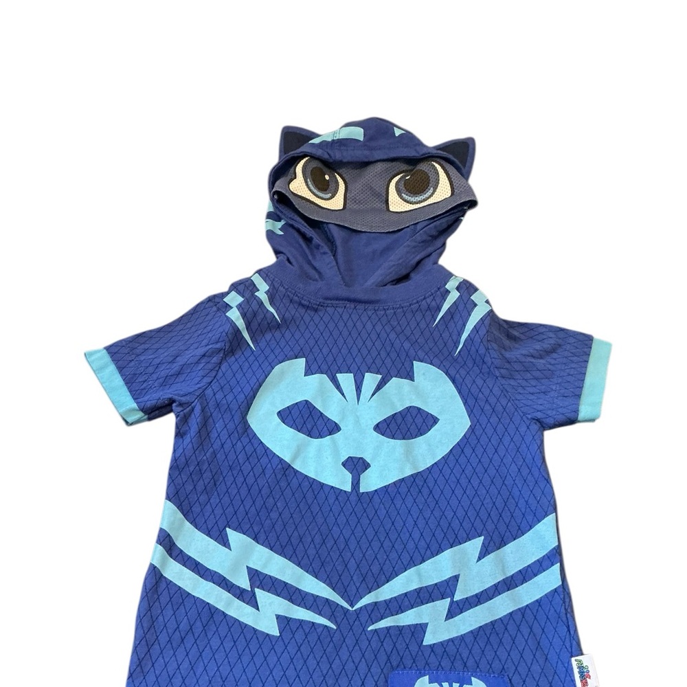 Blue Cat-Themed Kids Shirt